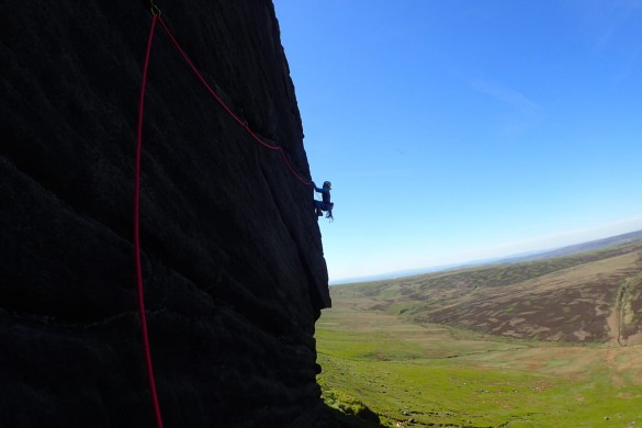 Legacy, HVS 5a, Kinder north, Peak District, UK. Leze Monika K. 24.5.2026