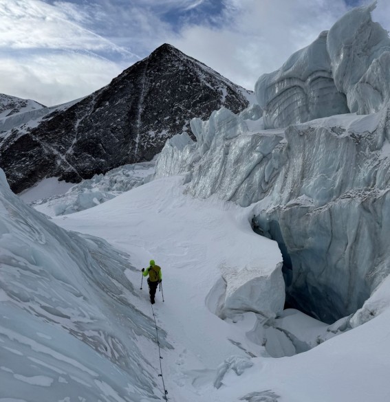 Severní stěna Schwarze Wand - ovíkendu jsme s Pavlem zatli cepíny a udělali novou cestu Gruß in den Himmel, M4, WI3